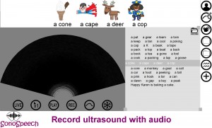 SonoSpeech Record with text